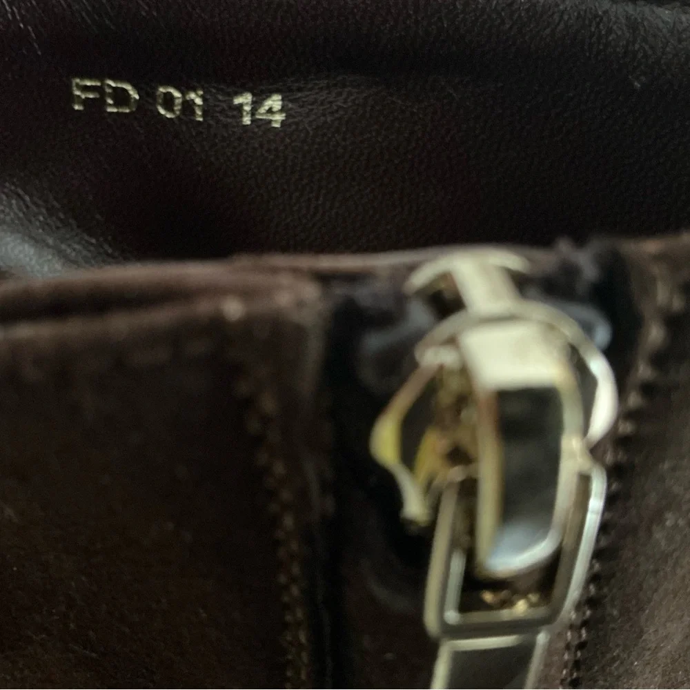 Christian Dior suede ankle boots brown graphic cannage pattern zip closure 40.5 - Picture 9 of 12